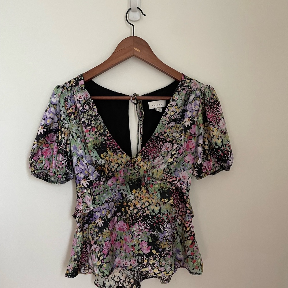Top shop floral blouse